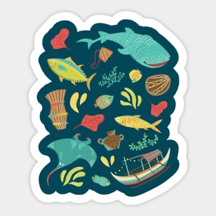 Filipino Water Collage Sticker